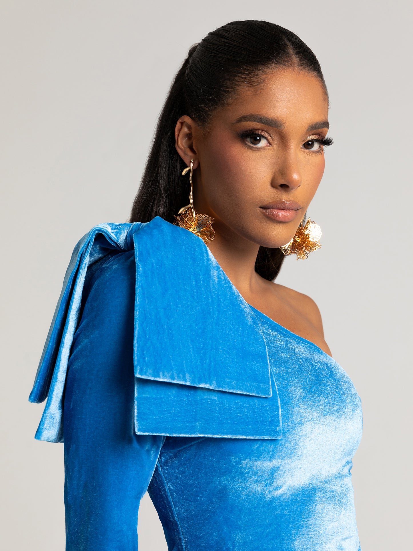 AVA BOW DRESS - SKY BLUE