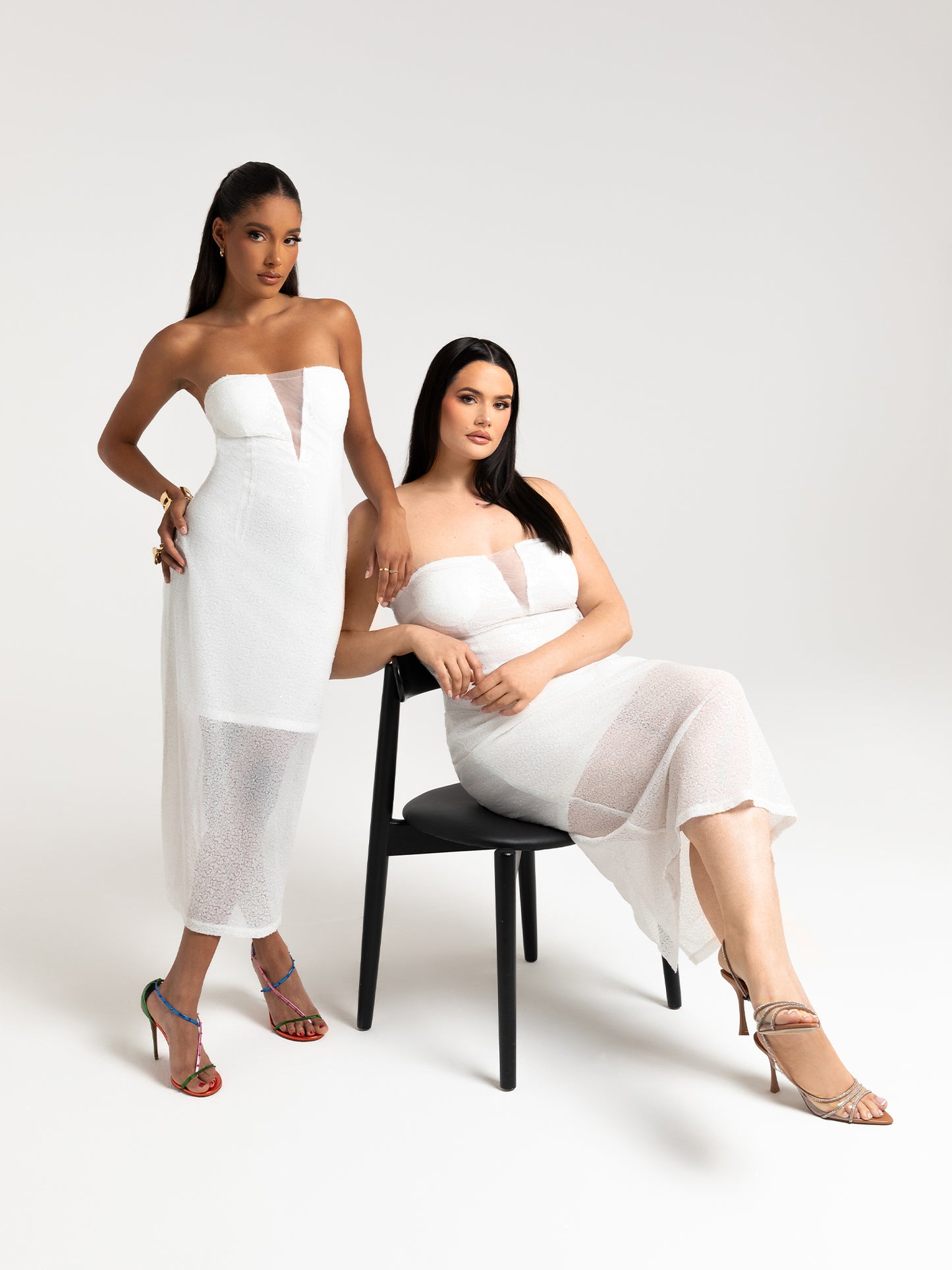 DENISE MIDI DRESS - WHITE