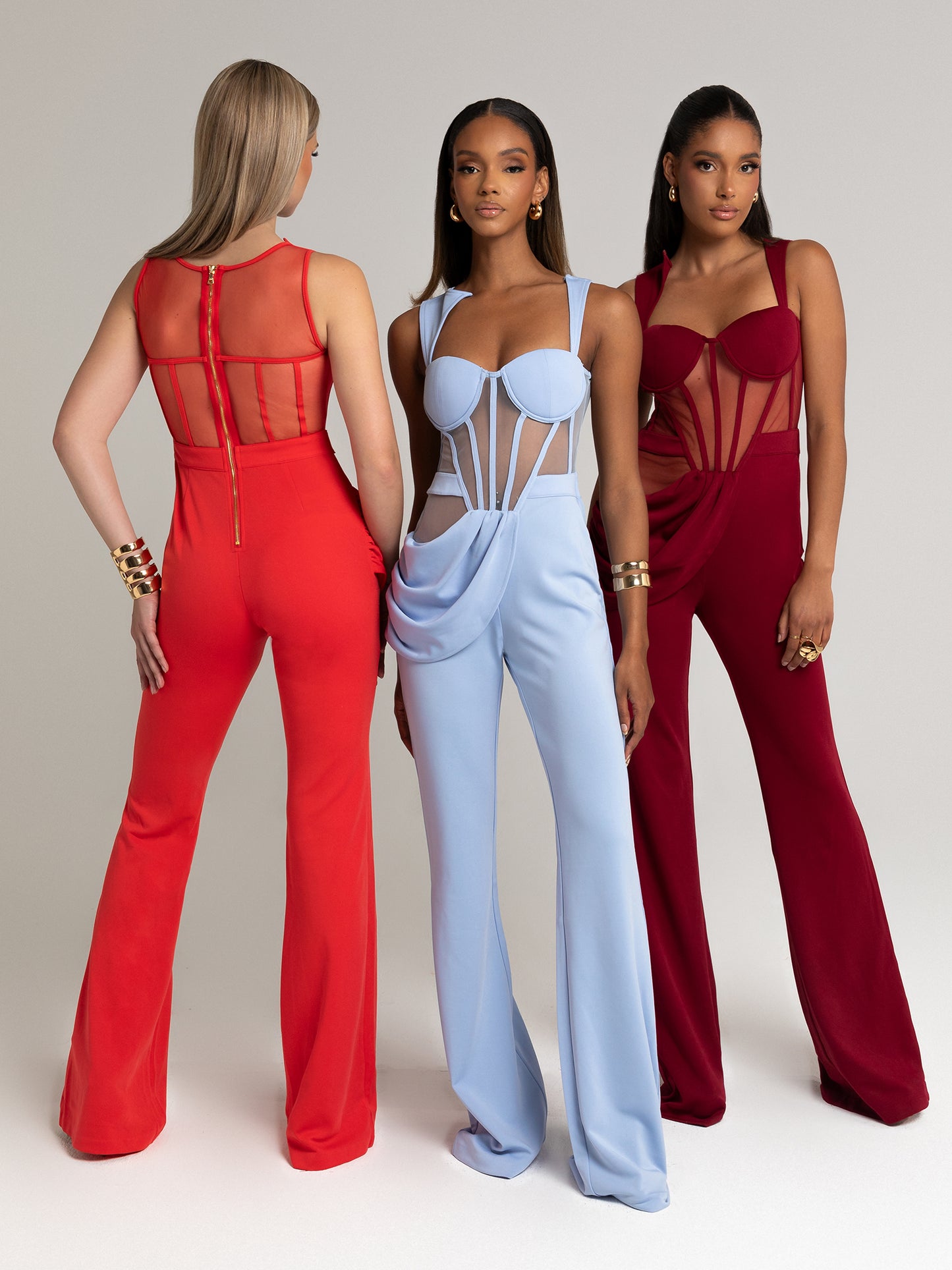DONICA CORSET JUMPSUIT - SKY BLUE