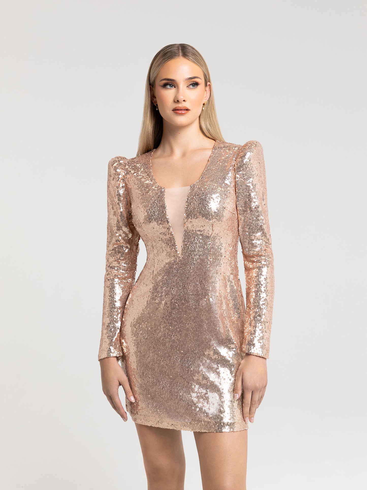 KERON MINI DRESS - CHAMPAGNE